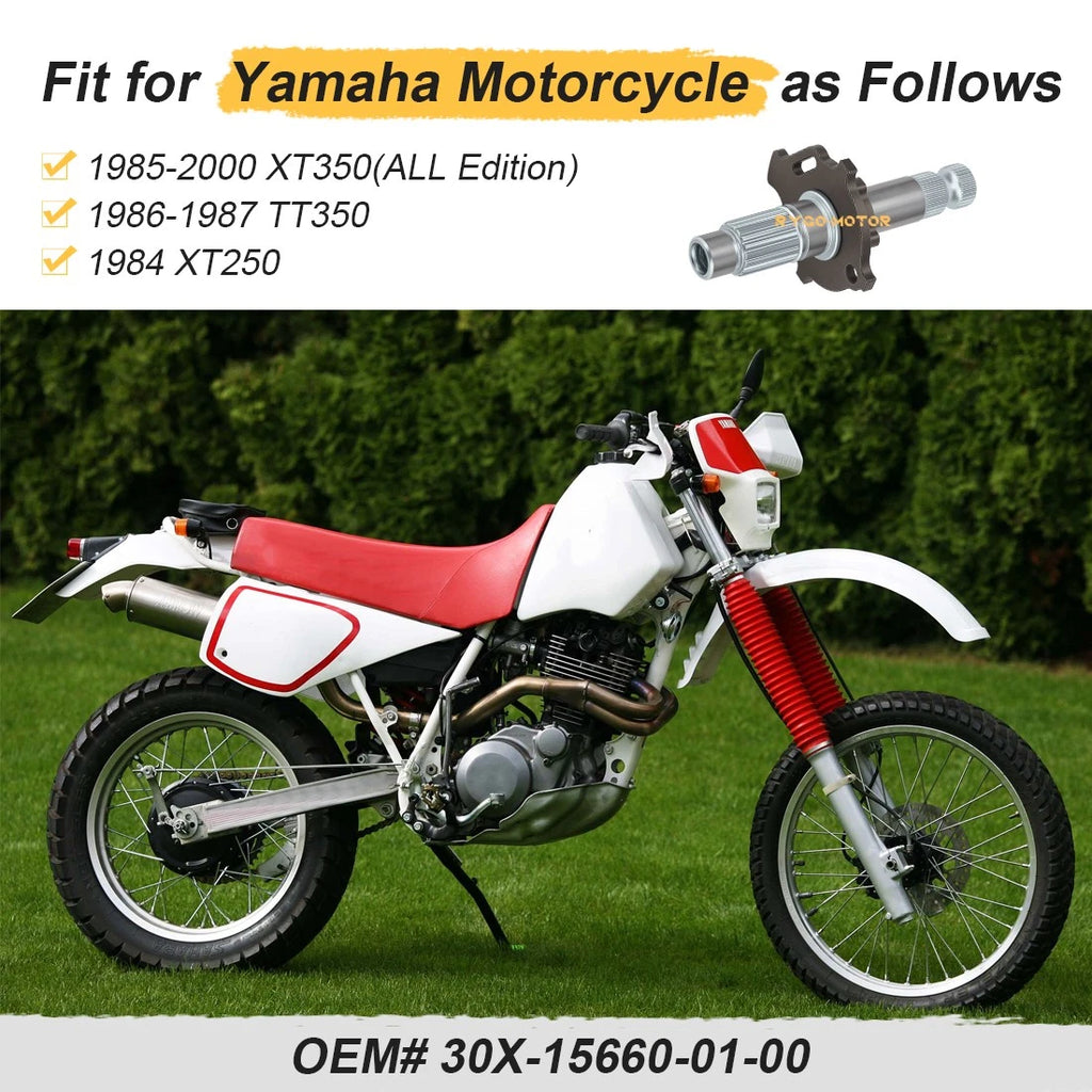Kickstart Shaft for Yamaha TT350 XT250 XT350 (1984–2000) 30X-15660-01-00