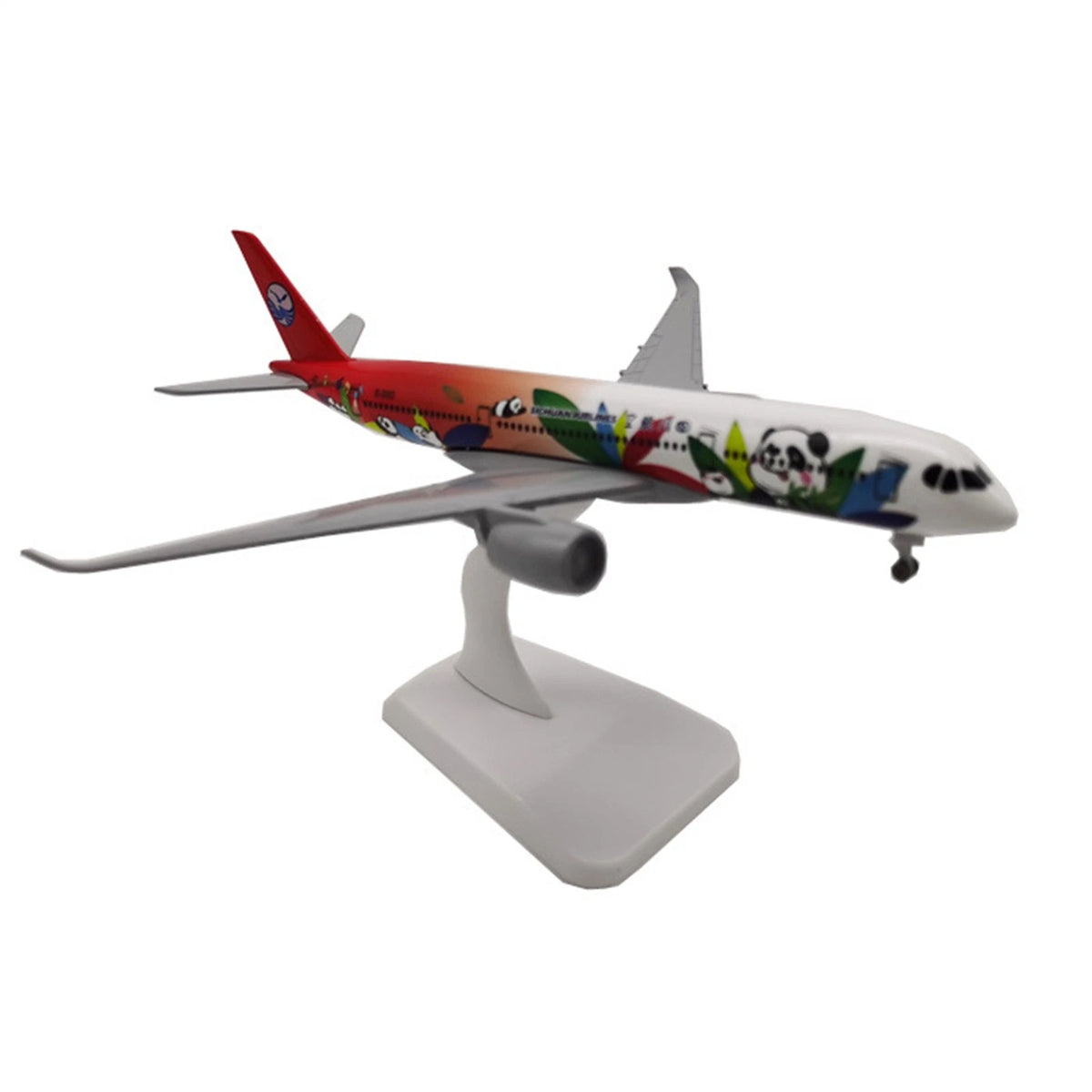 Alloy Plane Model Ornament for Sichuan A350 Panda (1:300 Scale)