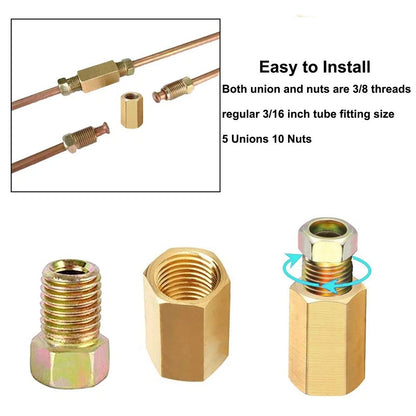 18-Piece Brake Pipe Fitting Set for Automotive Applications