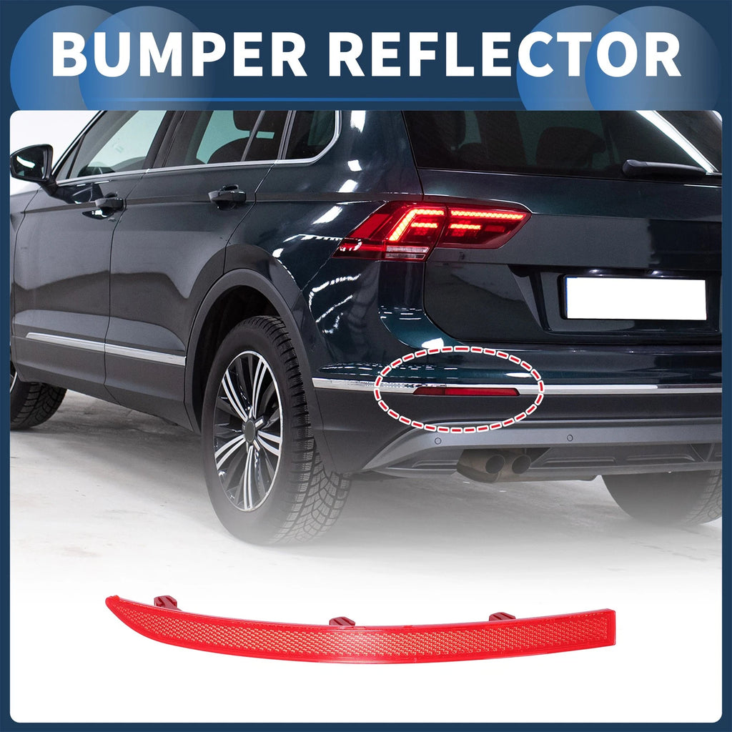 Bumper Reflector Rear Left Replacement for Volkswagen Tiguan (2010–2017)