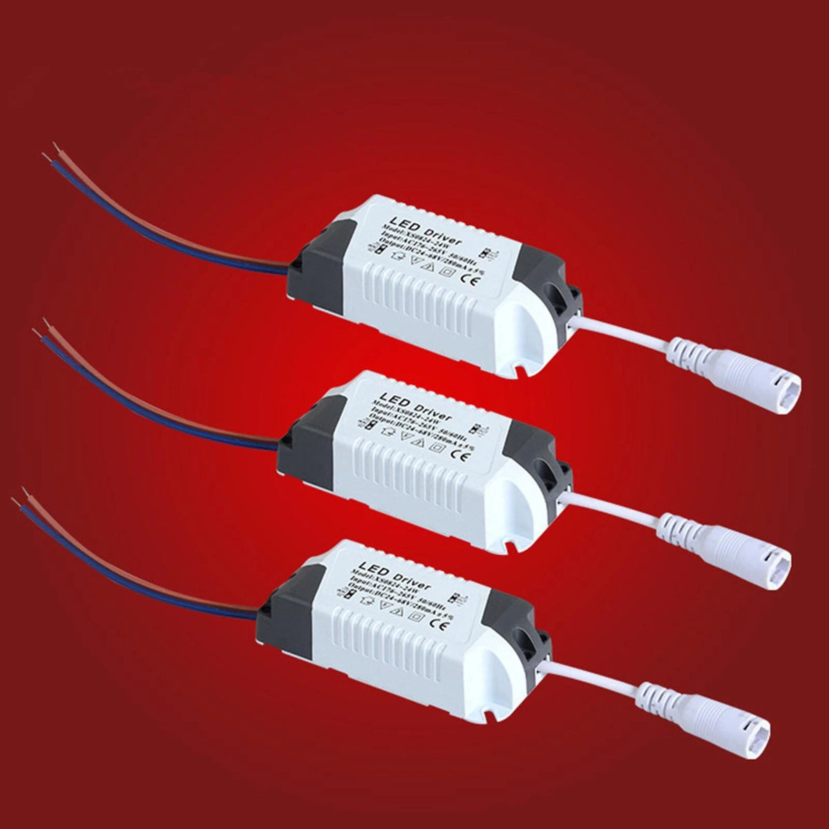 3X LED Driver Adapter for AC Input 90-265V 50/60Hz