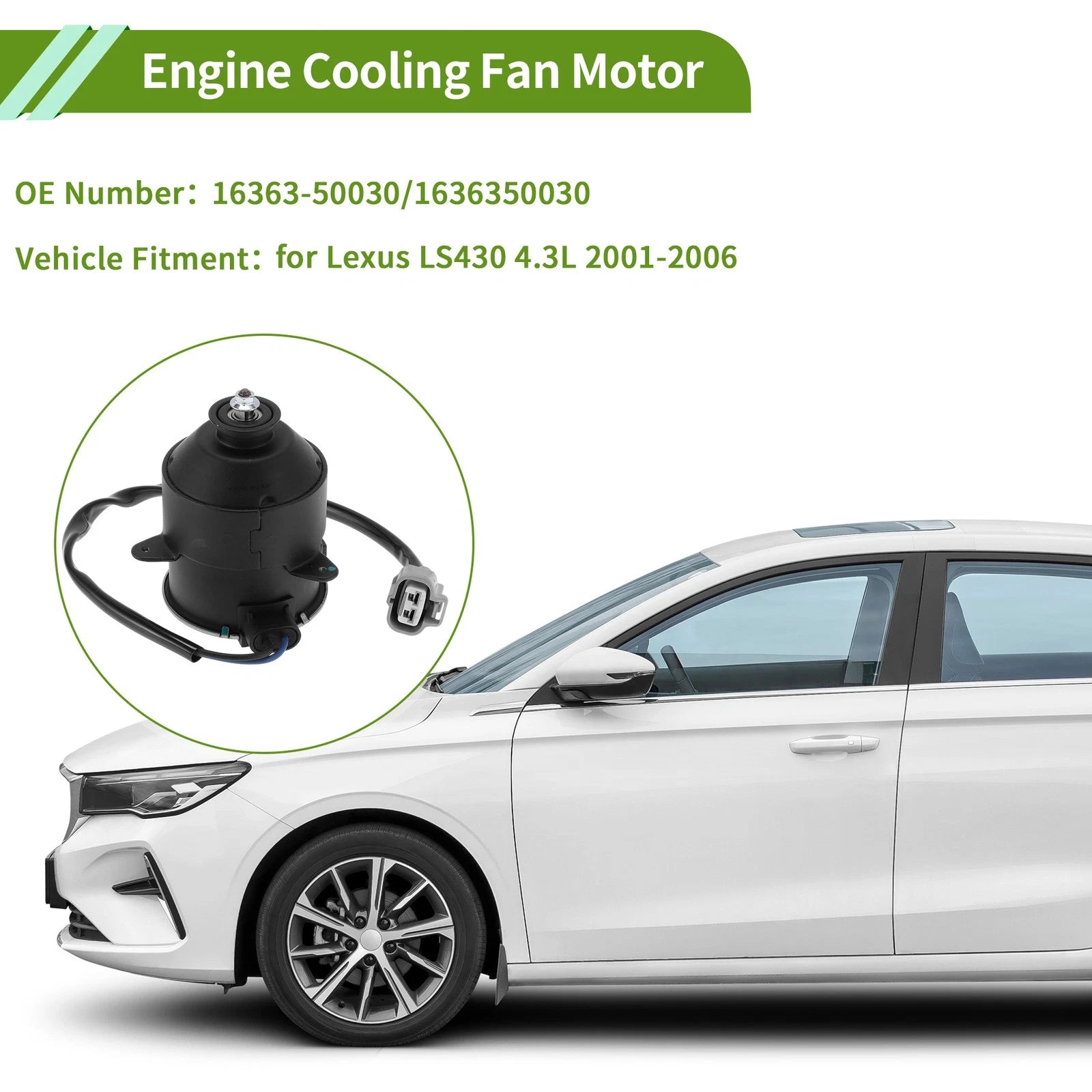 Radiator Fan Motor Replacement for Lexus LS430 4.3L (2001–2006) Quiet