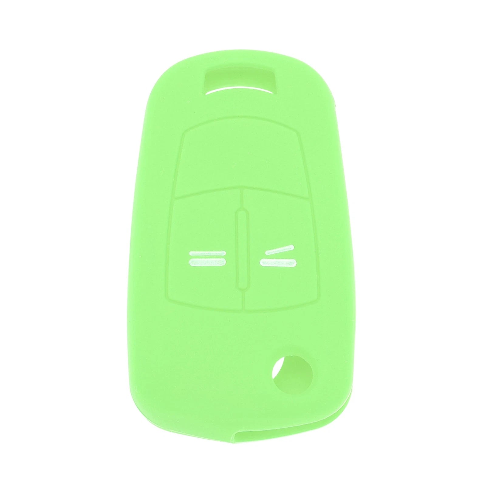 Green Silicone Car Key Case for Opel Corsa D (2006–2014) - 2 Buttons