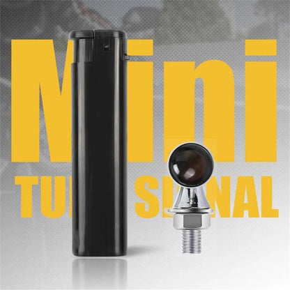 2Pcs LED Motorcycle Turn Signal Mini Blinker Light Indicator Lamp Amber Chrome