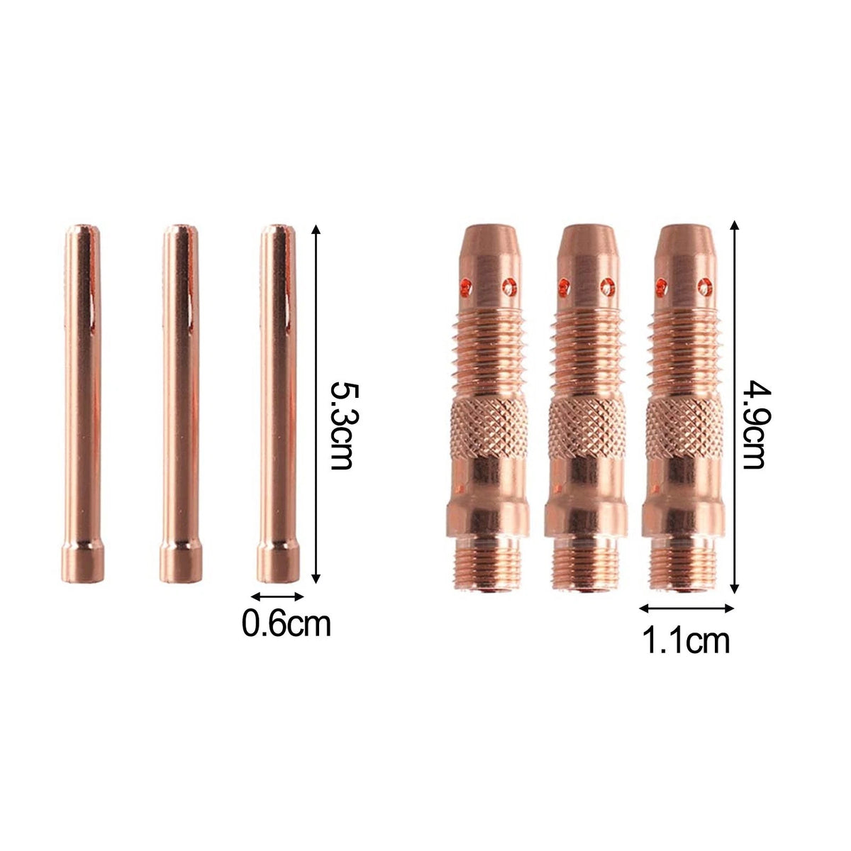 6PCS Collet Bodies Kit for WP17 WP18 WP26 Torch Series (Tig Welding)