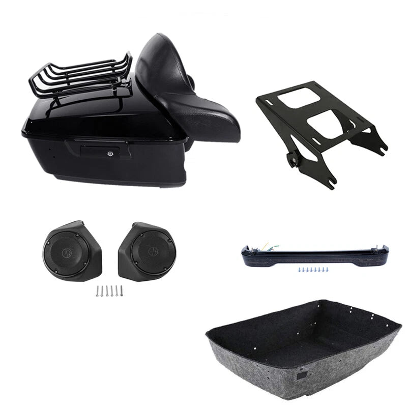 Trunk Backrest Mount Light Speaker for Harley Street Road Glide (2014–2026)