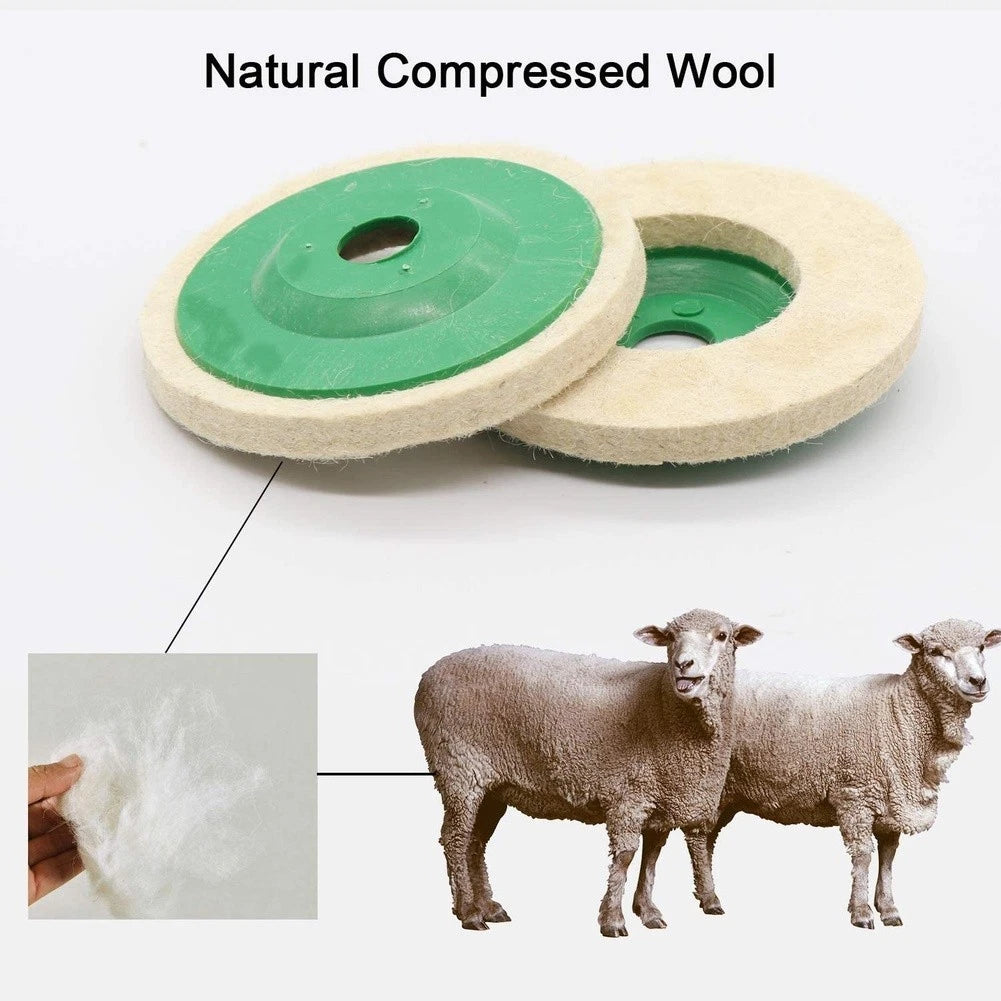 100mm Green Felt Polishing Wheel for Angle Grinder