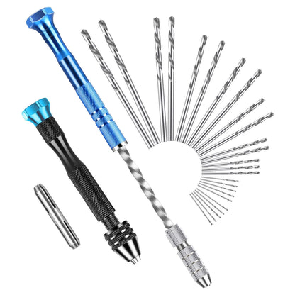 27 Piece Pin Vise Hand Drill Set with Micro Bits for Jewelry Making