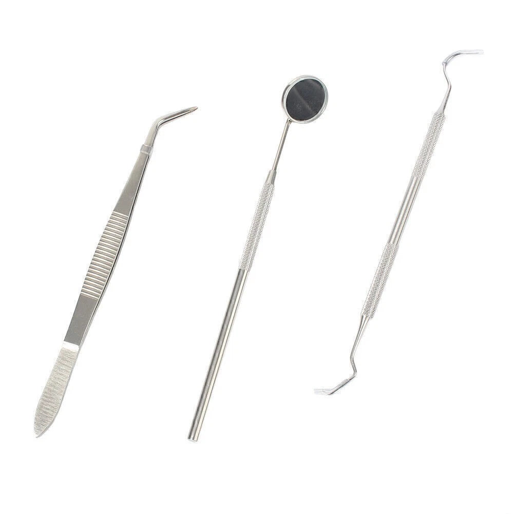 Set of 10 Dental Instruments Basic Set with Mirror Explorer Pliers
