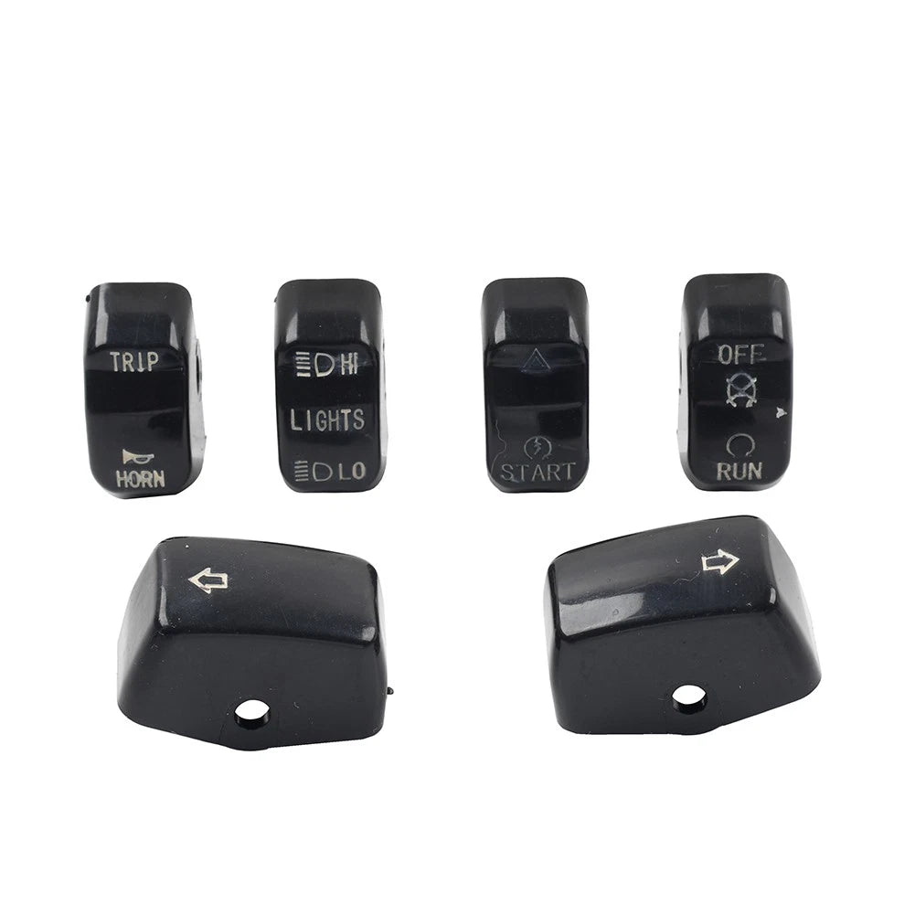 6x Hand Control Switch Housing Button Caps for Harley Sportster XL XR (1996–2013)
