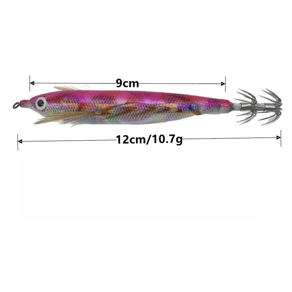 12cm Squid Jig Lure with BKK Hook - Luminous Shrimp Imitation