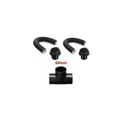 Rotatable Parking Heater Vent Dual Air Ducts Flexible Tubing Tee Connectors