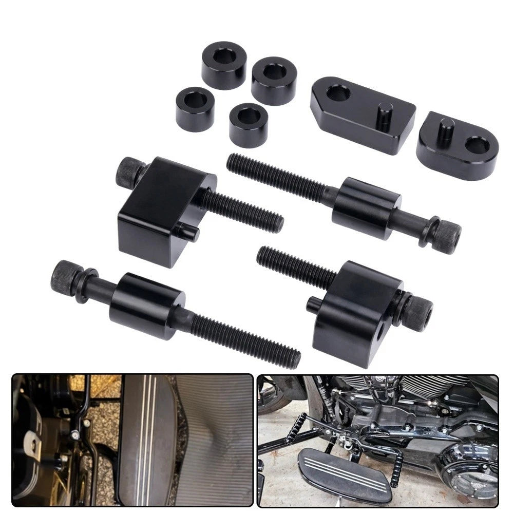 1.5 Inch Driver Floorboard Extension Kit for Touring (2009–2024) Black