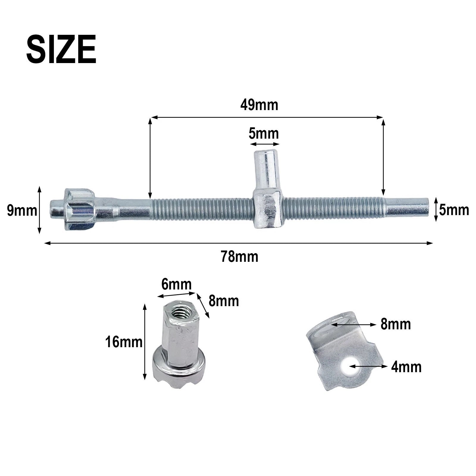 Efficient Saw Tension Adjuster Screw Nut Kit for Chainsaw (78x49mm)
