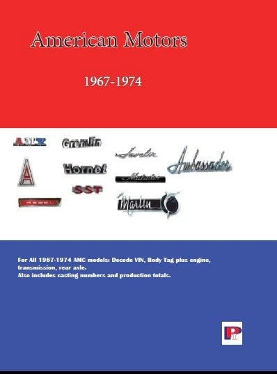 AMC Decoder Guide for AMC Models (1967–1974)