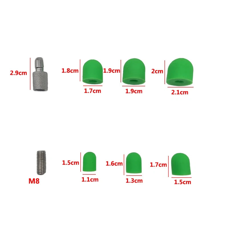 Rubber Tips Set For Hammer Dent Rod Knockdown Tools Hail Paintless Dent Repair