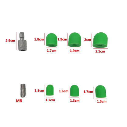 Rubber Tips Set For Hammer Dent Rod Knockdown Tools Hail Paintless Dent Repair