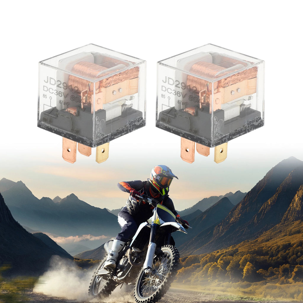 2X 5 Pin 36V 80A Waterproof Auto Relay for Multi-Purpose Use