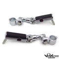 Chrome Gear Skull Footpeg Mount Kit for Defiance 1.25" Engine Guard (3")