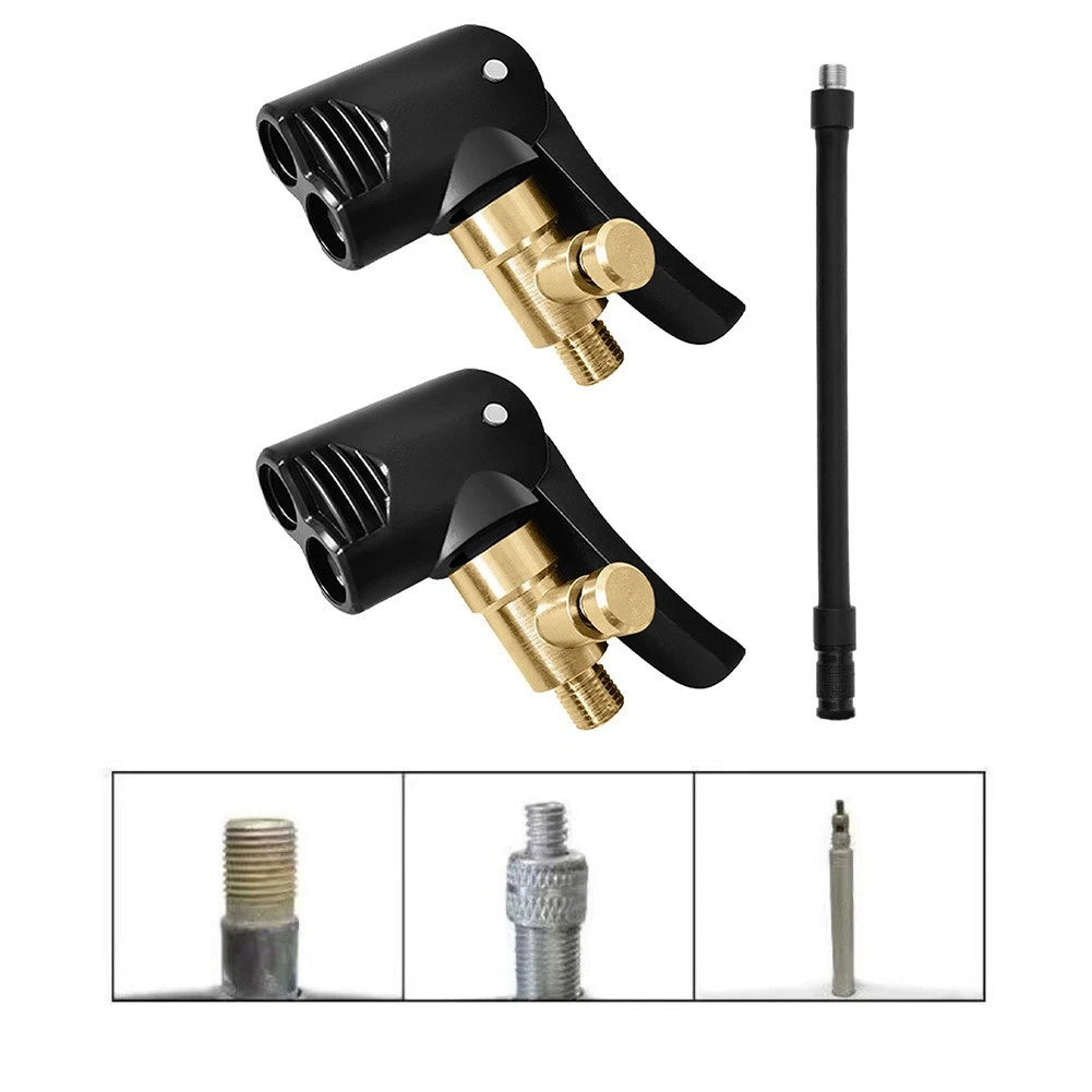 Car Air Pump Interface Connector Cable with Inflation and Deflation Nozzles