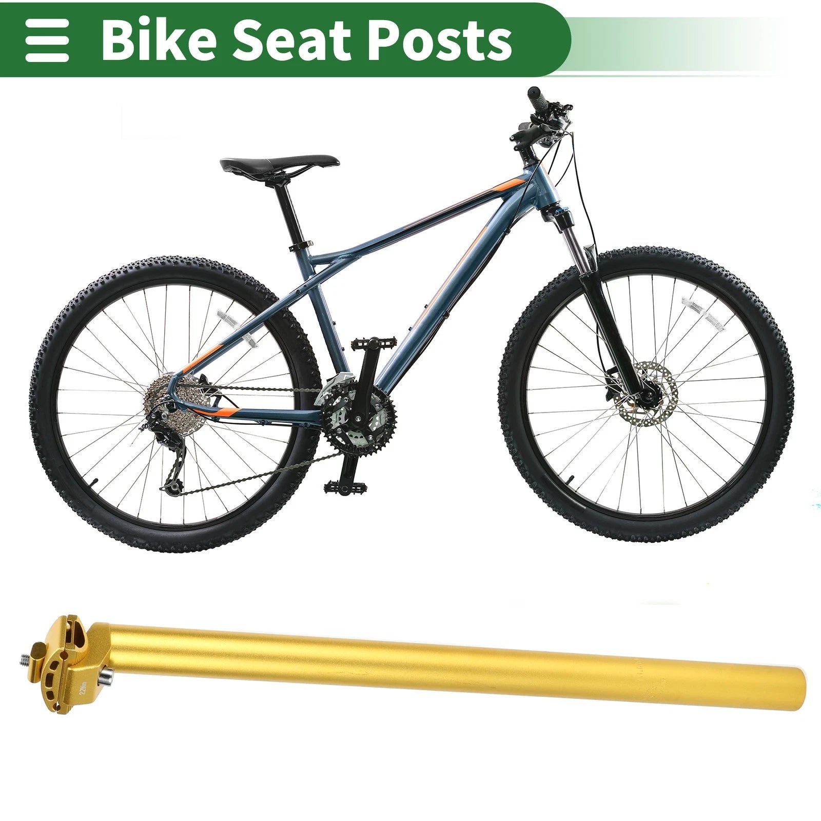Seat Post 30.4x500mm Adjustable Angle Aluminum Alloy for Bike (Universal)