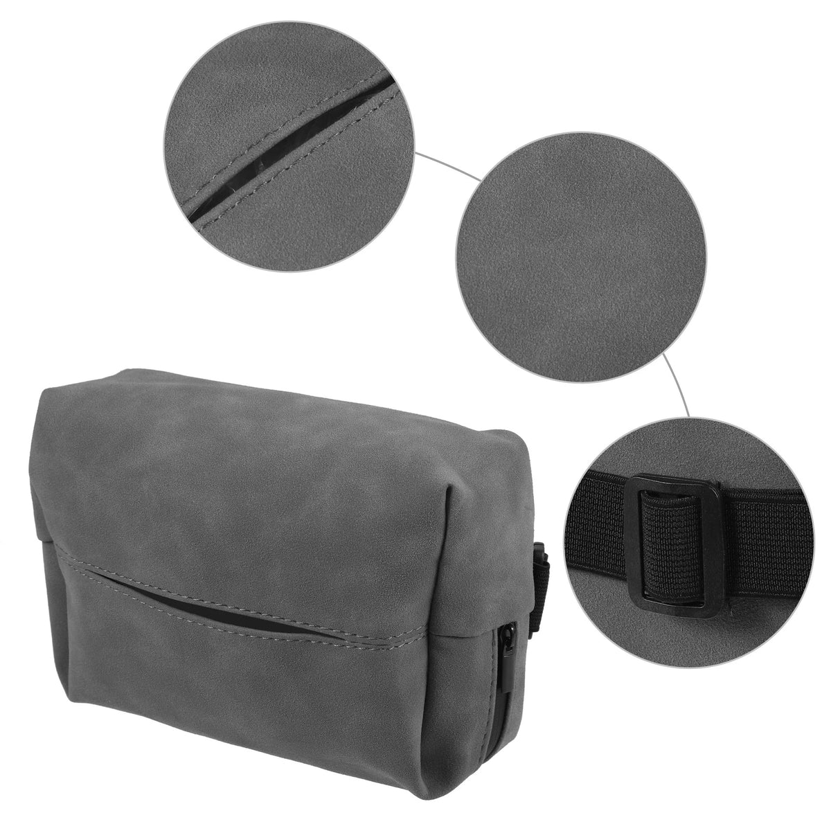Center Armrest Tissue Box for Universal Car Back Seat (Gray)