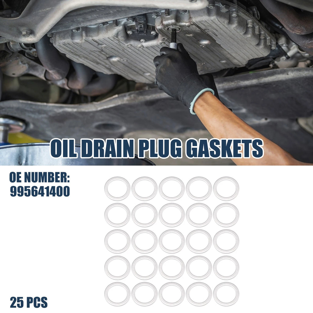 25pcs Oil Drain Plug Gasket Set Replacement for Mazda 323 (1986–1994)