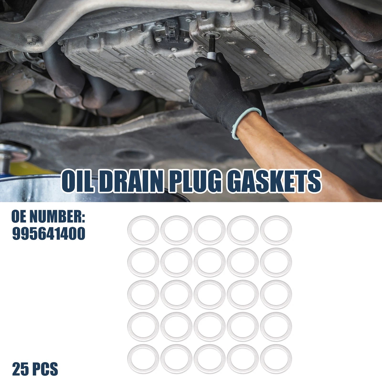 25pcs Oil Drain Plug Gasket Set Replacement for Mazda 323 (1986–1994)