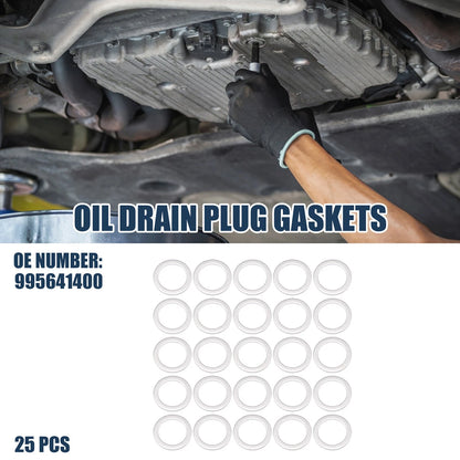 25pcs Oil Drain Plug Gasket Set Replacement for Mazda 323 (1986–1994)