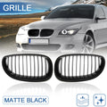 Matte Black Front Grille Replacement for BMW 5 Series E60 E61 (2003–2009)