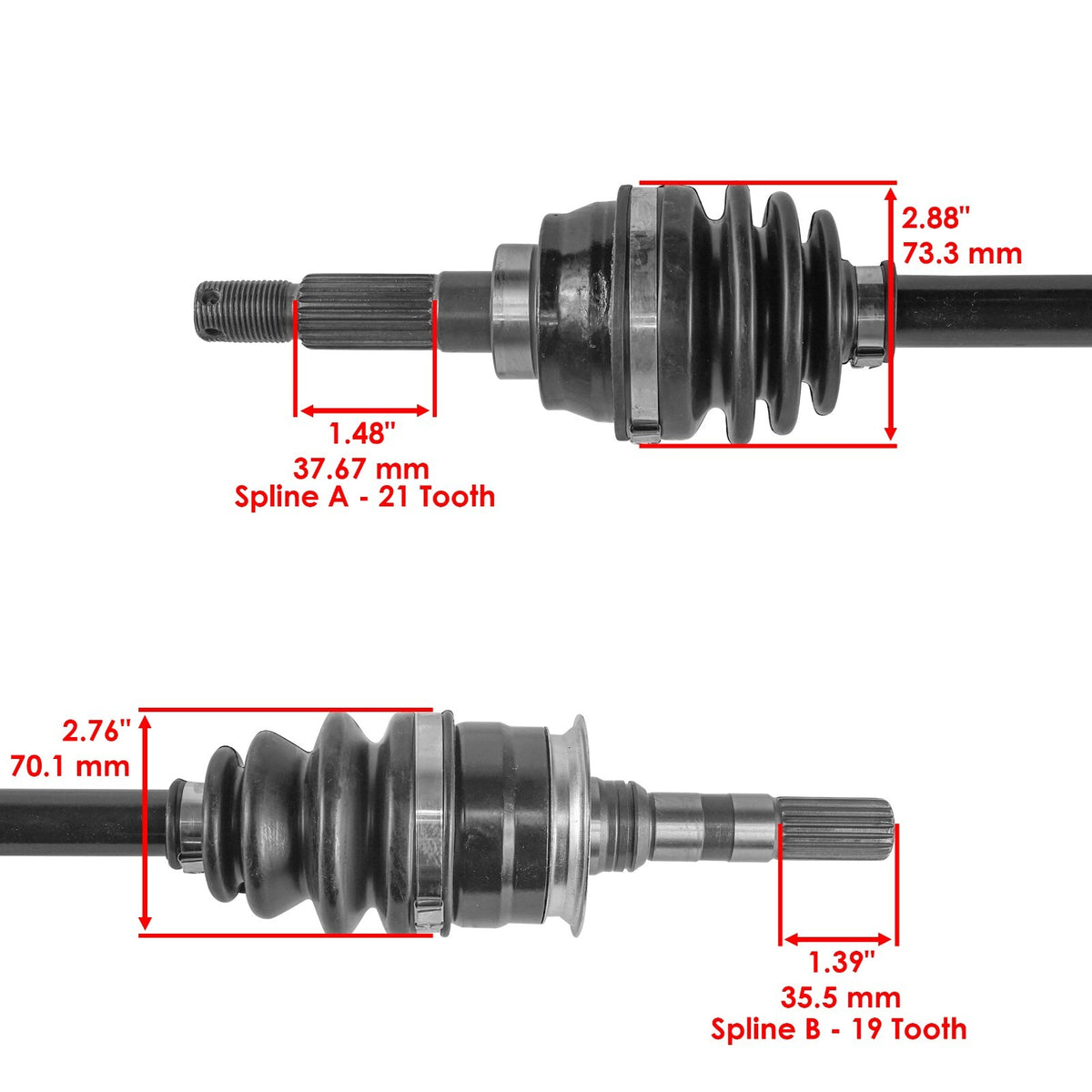 Front Left CV Joint Axle Replacement for Kawasaki (2005–2015)