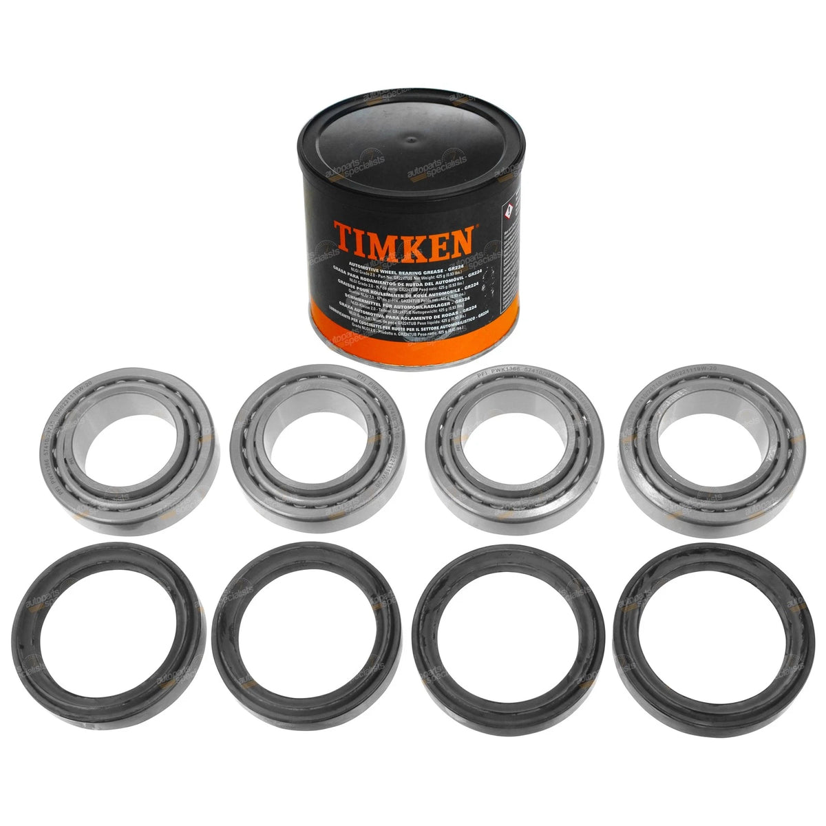 2x Front Wheel Bearing Kits + Grease for Mitsubishi Lancer CC (1992–1994)