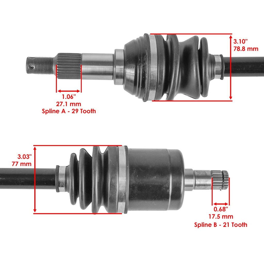 Front Left Right CV Axles Replacement for Can-Am Maverick Trail (2014–2024)