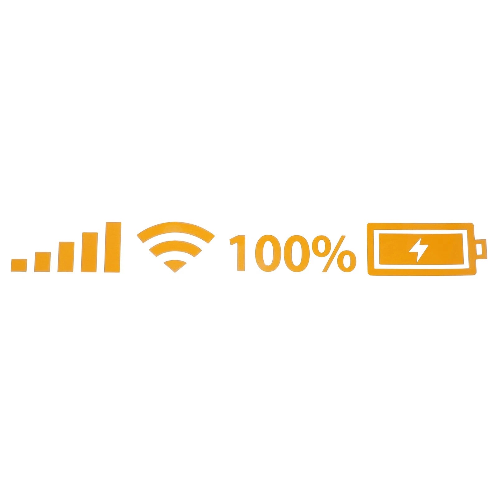 Reflective Bumper Decal for WiFi Signal Dashboard (Reflective Yellow Square)