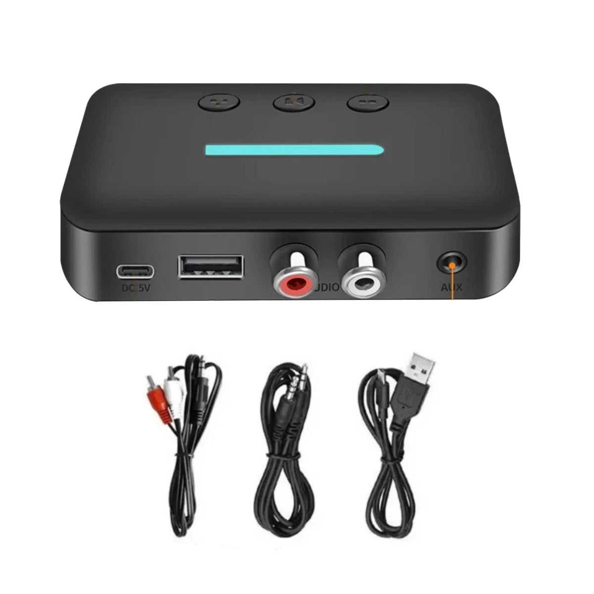 Bluetooth Receiver RCA 3.5mm AUX Wireless Audio Adapter for Vehicles