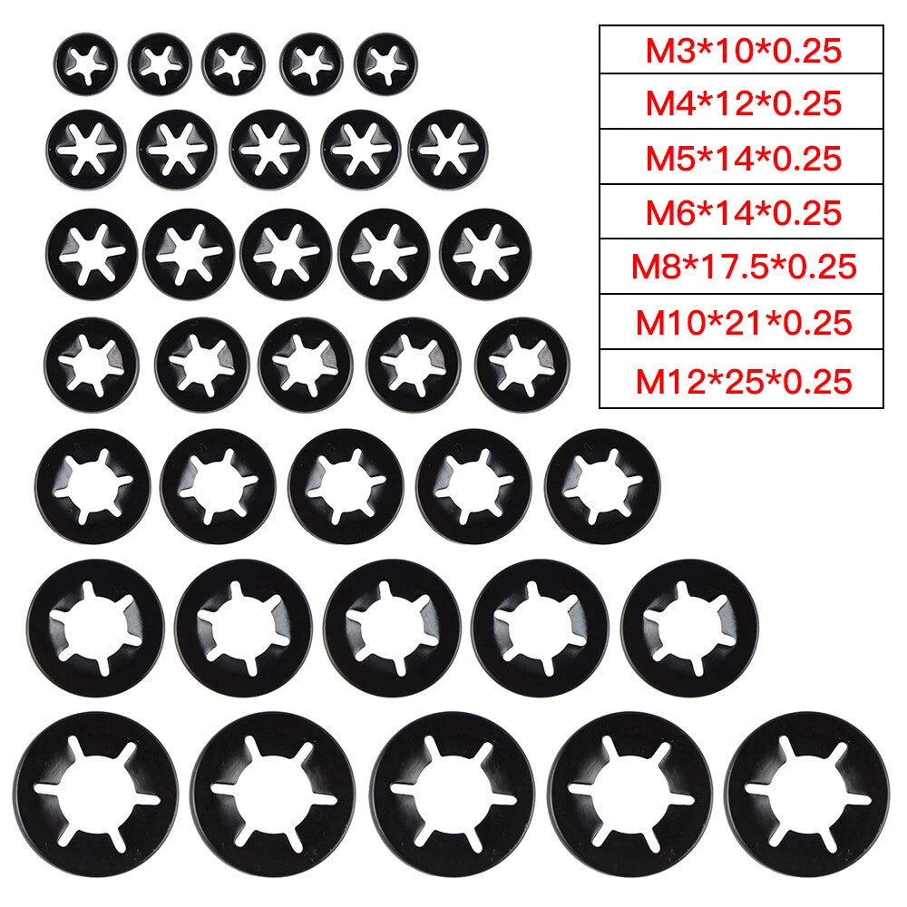 260pcs Starlock Push On Fasteners for Various Applications (Assortment Kit)