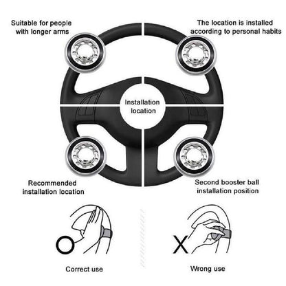 Steering Wheel Ball Knob for Comfortable Grip Handle (No Part Numbers)
