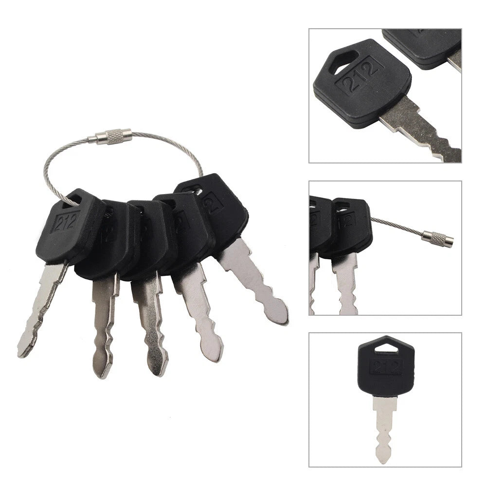 5Pcs Metal Ignition Key 212 for Daewoo Doosan Forklift