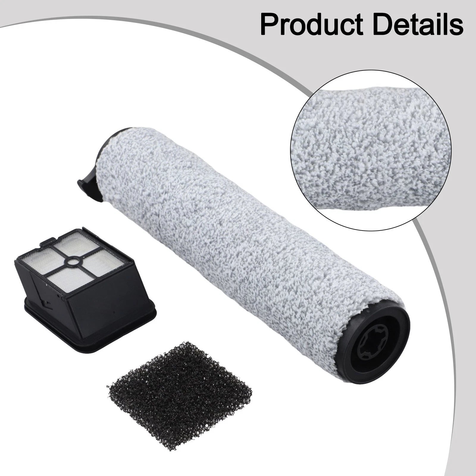 Roller Brush and Filter Kit for Vozascly W12 Vacuum Cleaner (Replacement)