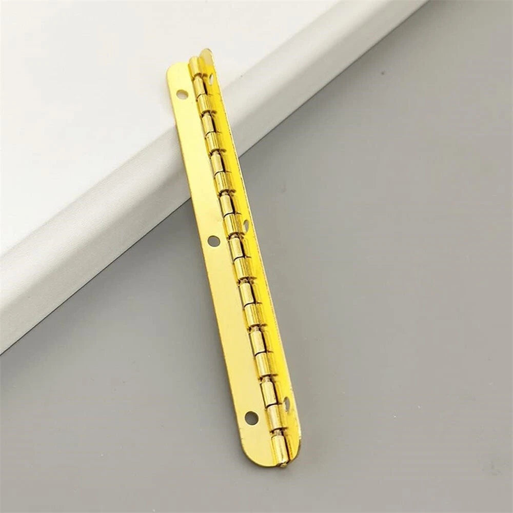 Set of 4 Gold Interior Hinges for Wooden Box Cabinet Hardware (100mm)