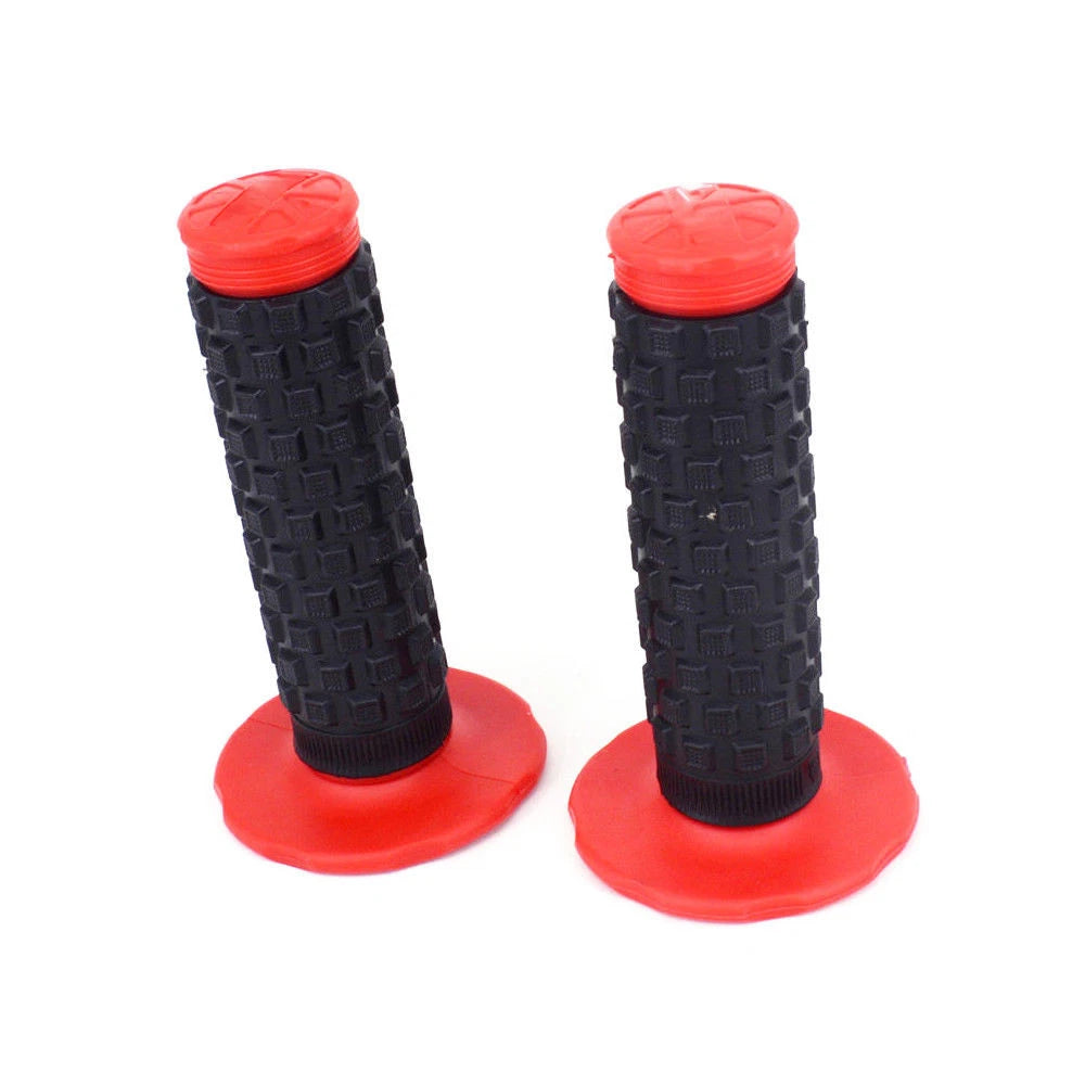 Red 7/8" Motorcycle Hand Grips for Atomik Pitpro (50–250 cc)