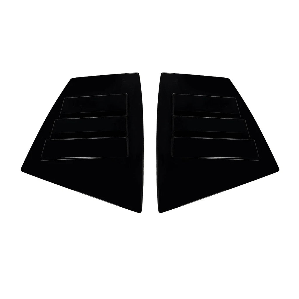 Pair Gloss Black Rear Window Louver Shutter Cover for Subaru WRX STI (2014–2021)