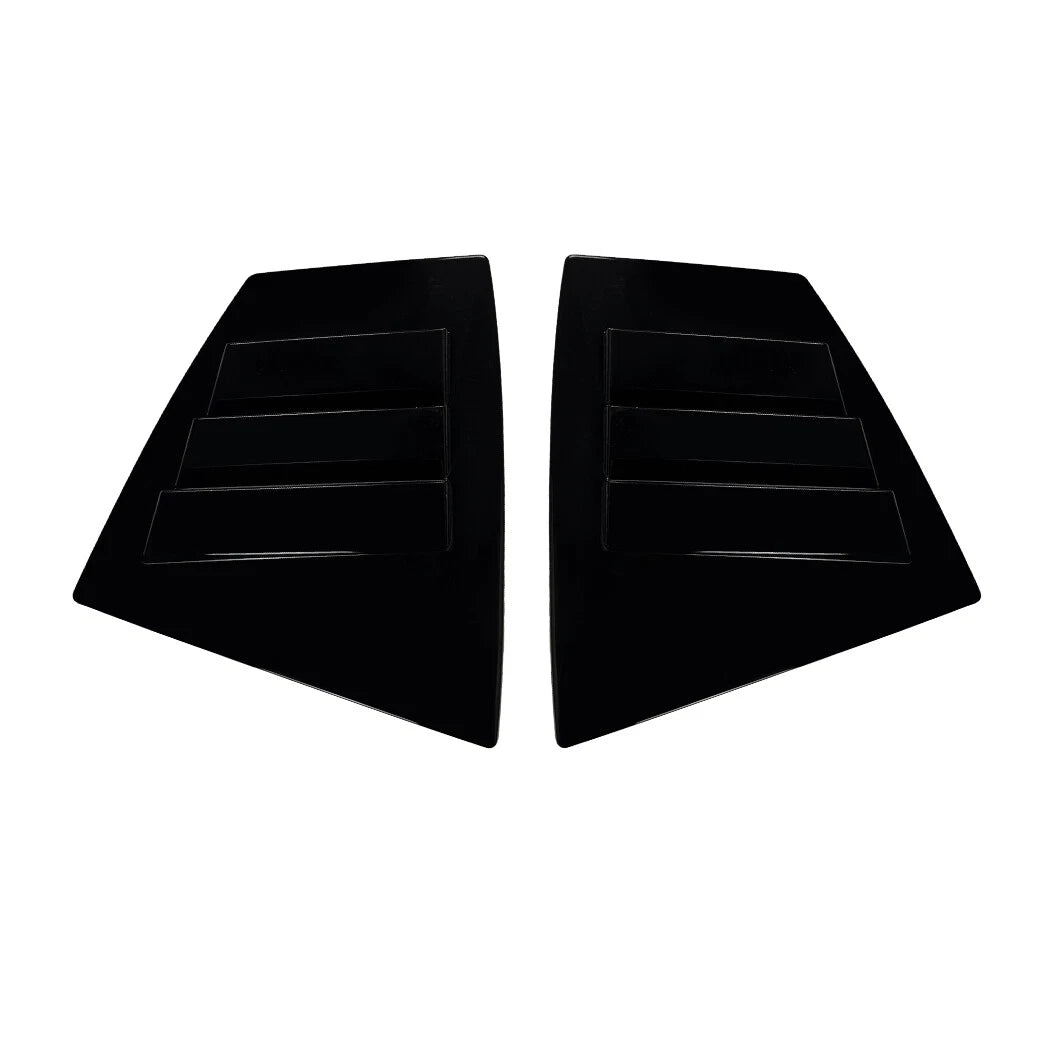 Pair Gloss Black Rear Window Louver Shutter Cover for Subaru WRX STI (2014–2021)