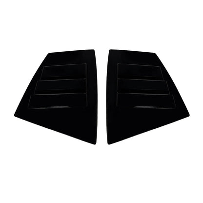 Pair Gloss Black Rear Window Louver Shutter Cover for Subaru WRX STI (2014–2021)