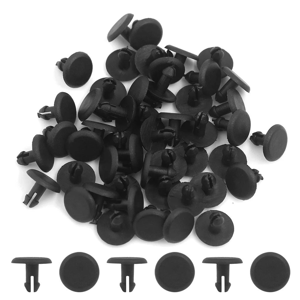 50Pcs Plastic Car Rivet Fastener for Bumper Clip Retainer (Universal)
