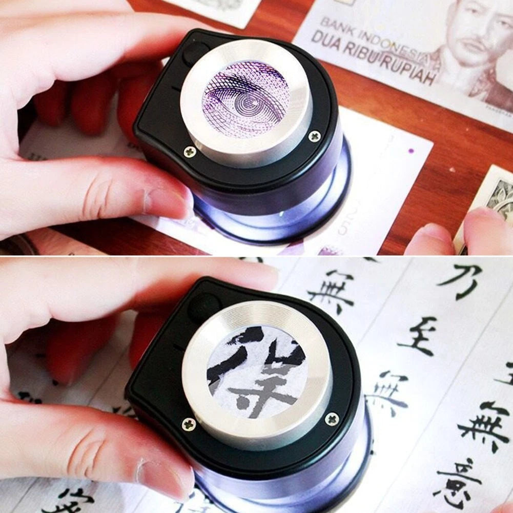 30X Magnifier with LED Lights for Close Up Viewing