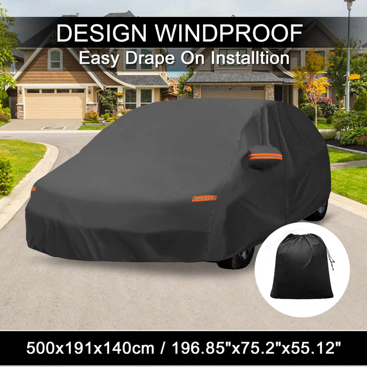 Car Cover with Left Side Door Zipper for Volvo V90 (2017–2023)