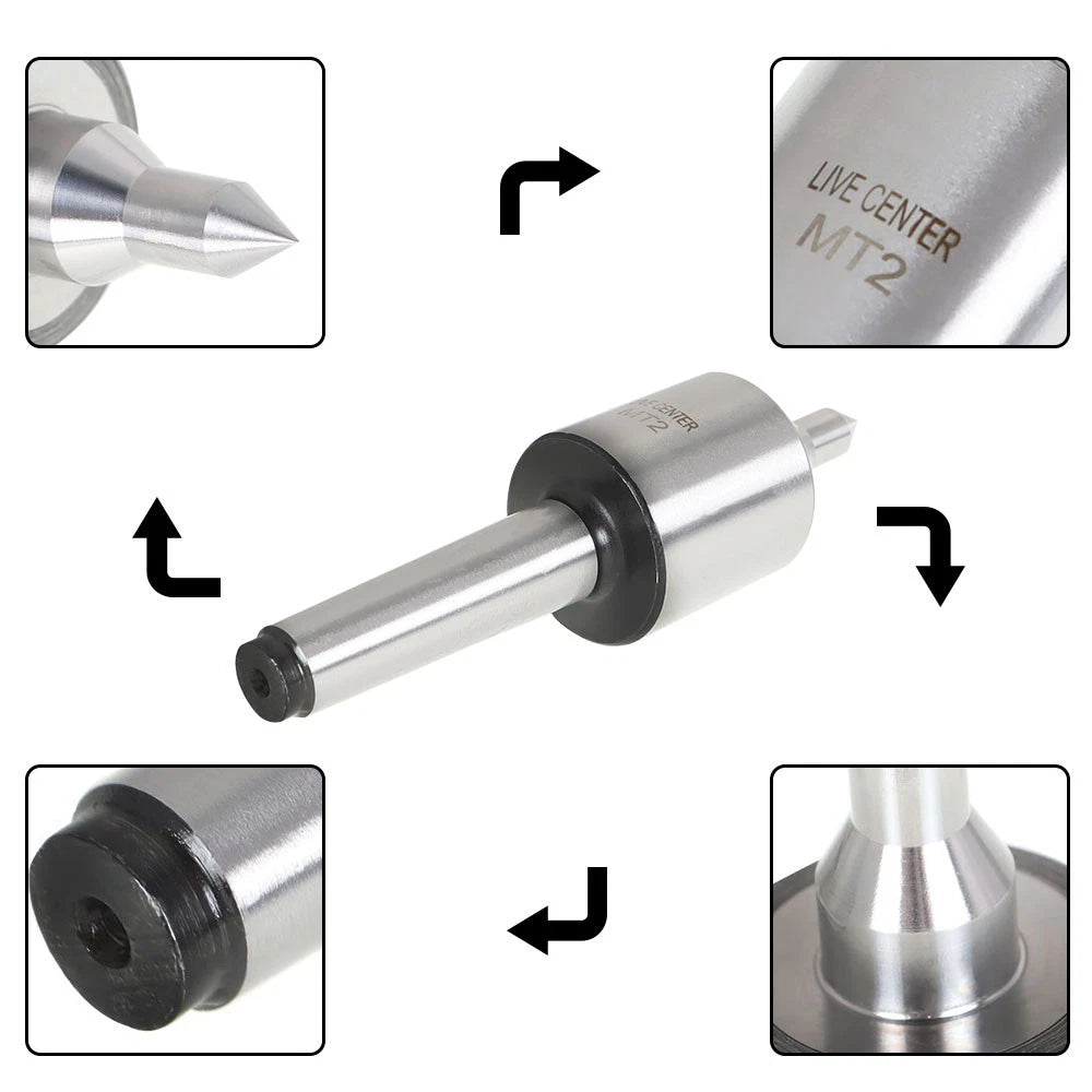 MT2 Live Center for Long Spindle Tool (Precision 0.000197)