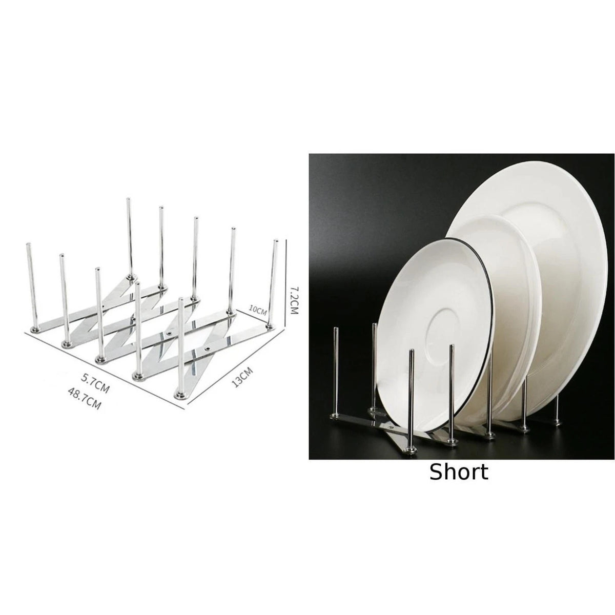 Lightweight Collapsible Dish Rack in Stainless Steel for Easy Handling