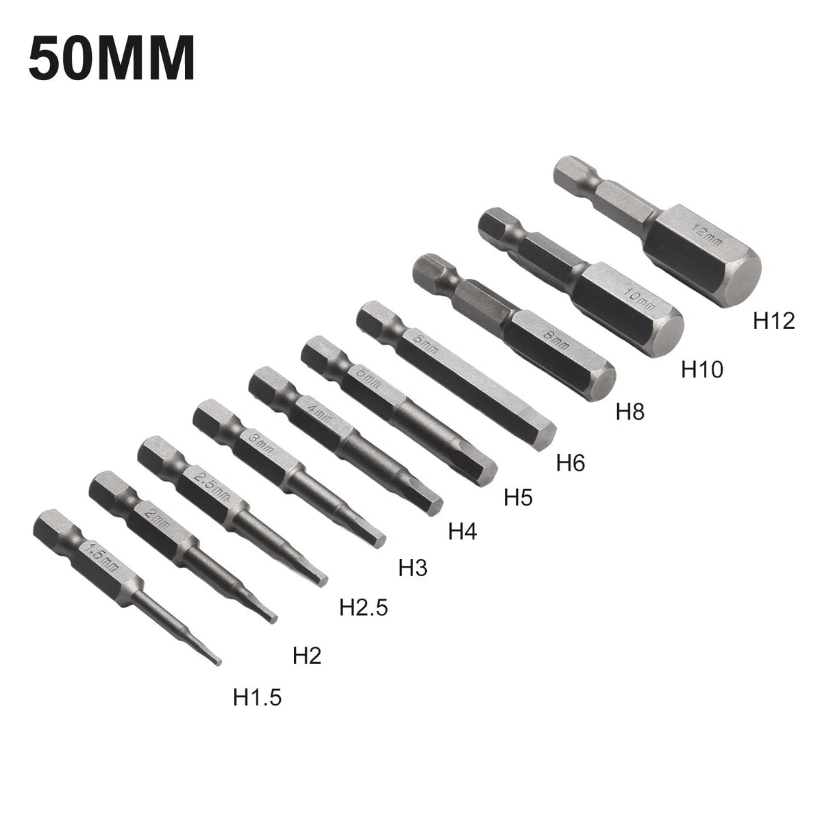Magnetic Head Crew Driver Set of 10 (1.5-12mm) for Various Applications